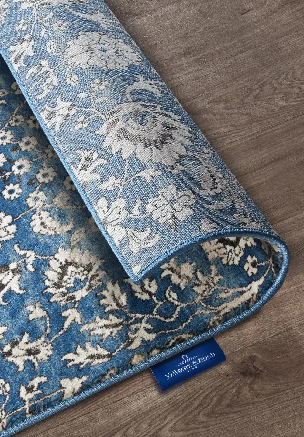 Kollektion 1869 106119 Blue Cream Rug - Image 7