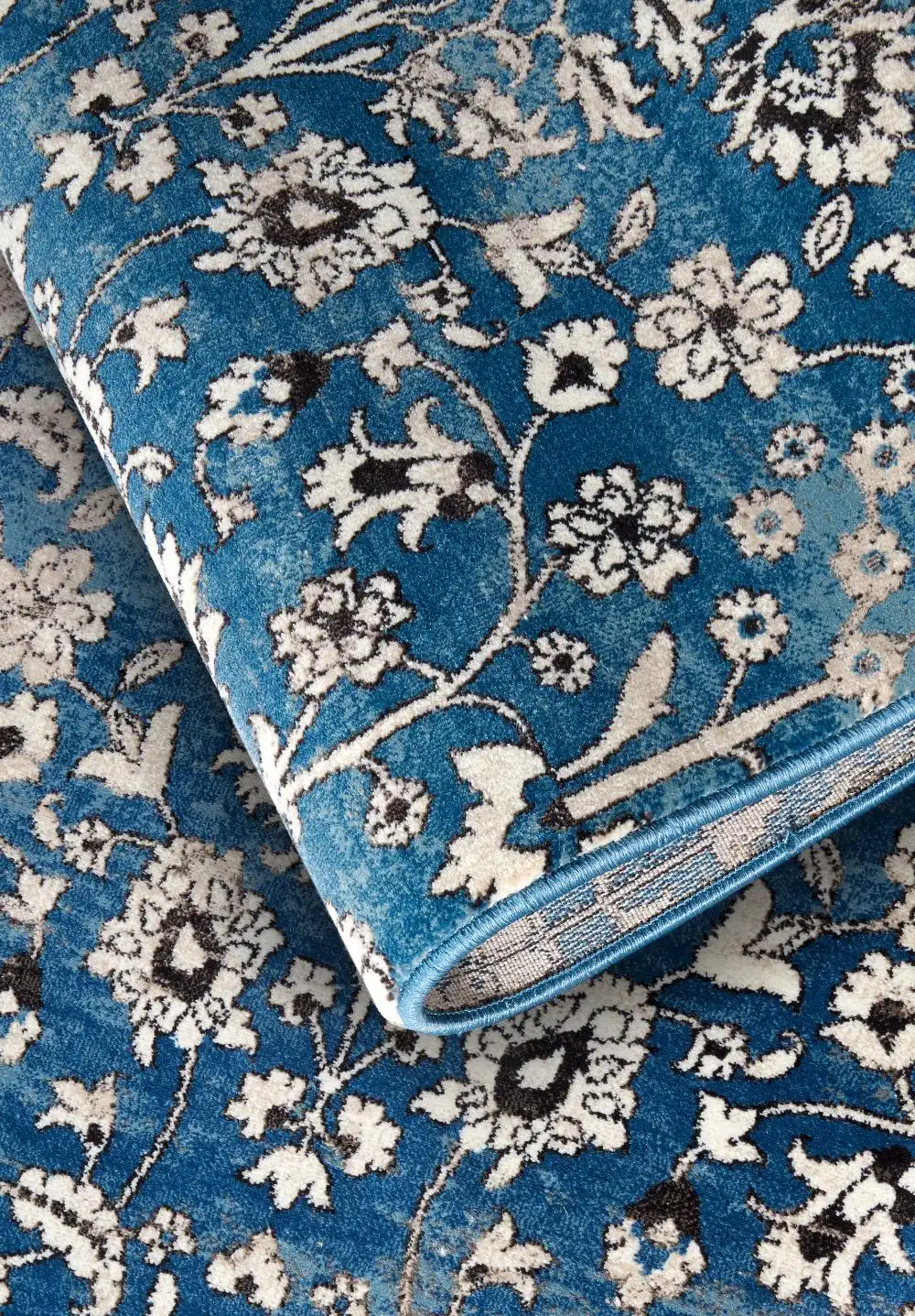Kollektion 1869 106119 Blue Cream Rug - Image 8
