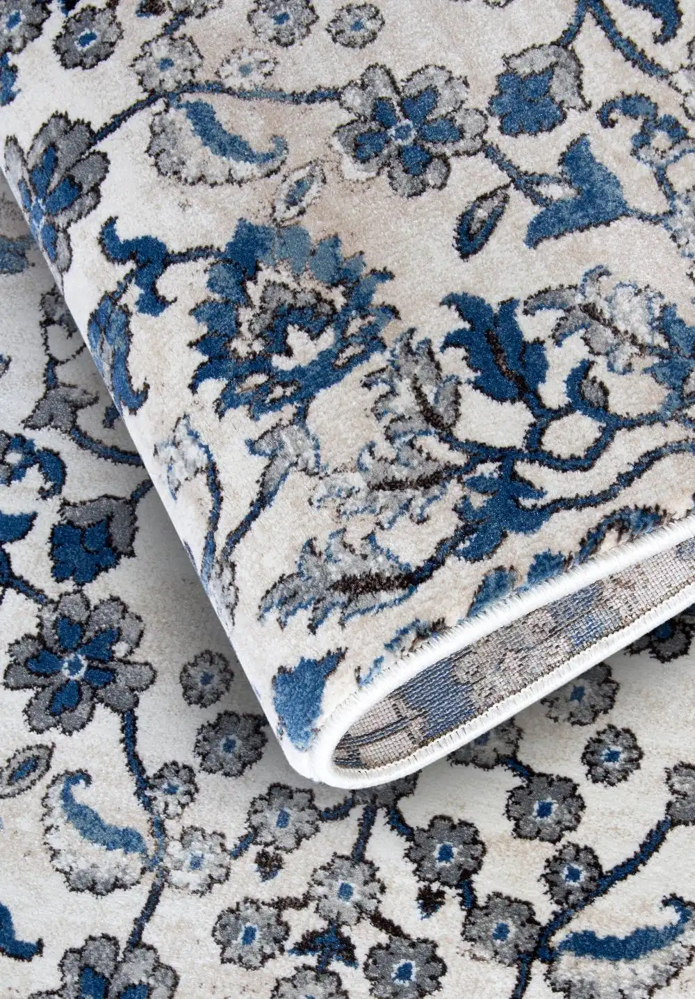 Kollektion 1869 106120 Cream Blue Rug - Image 9