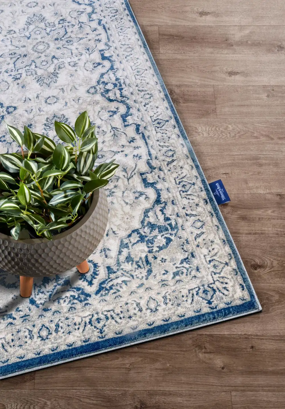 Kollektion 1869 106122 Cream Blue Rug - Image 6
