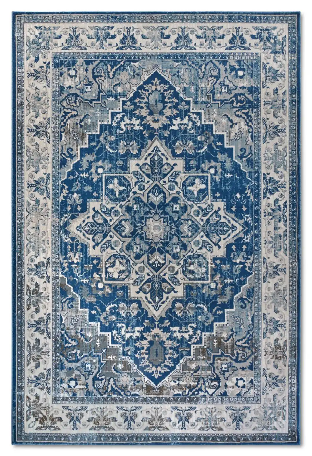 Kollektion 1869 106123 Blue Cream Rug - Image 2