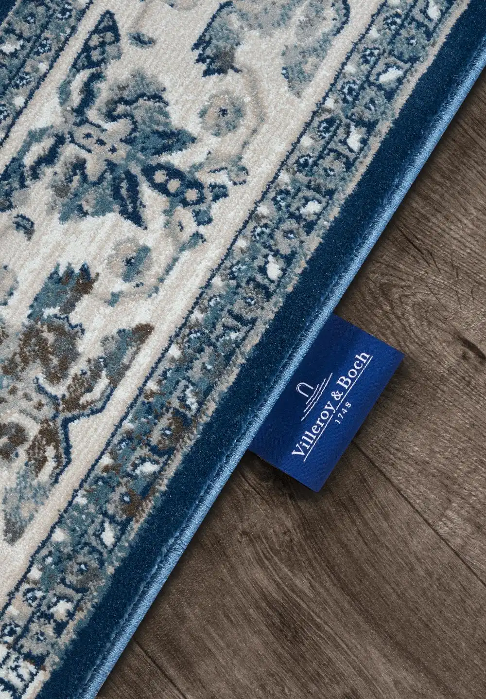 Kollektion 1869 106123 Blue Cream Rug - Image 4