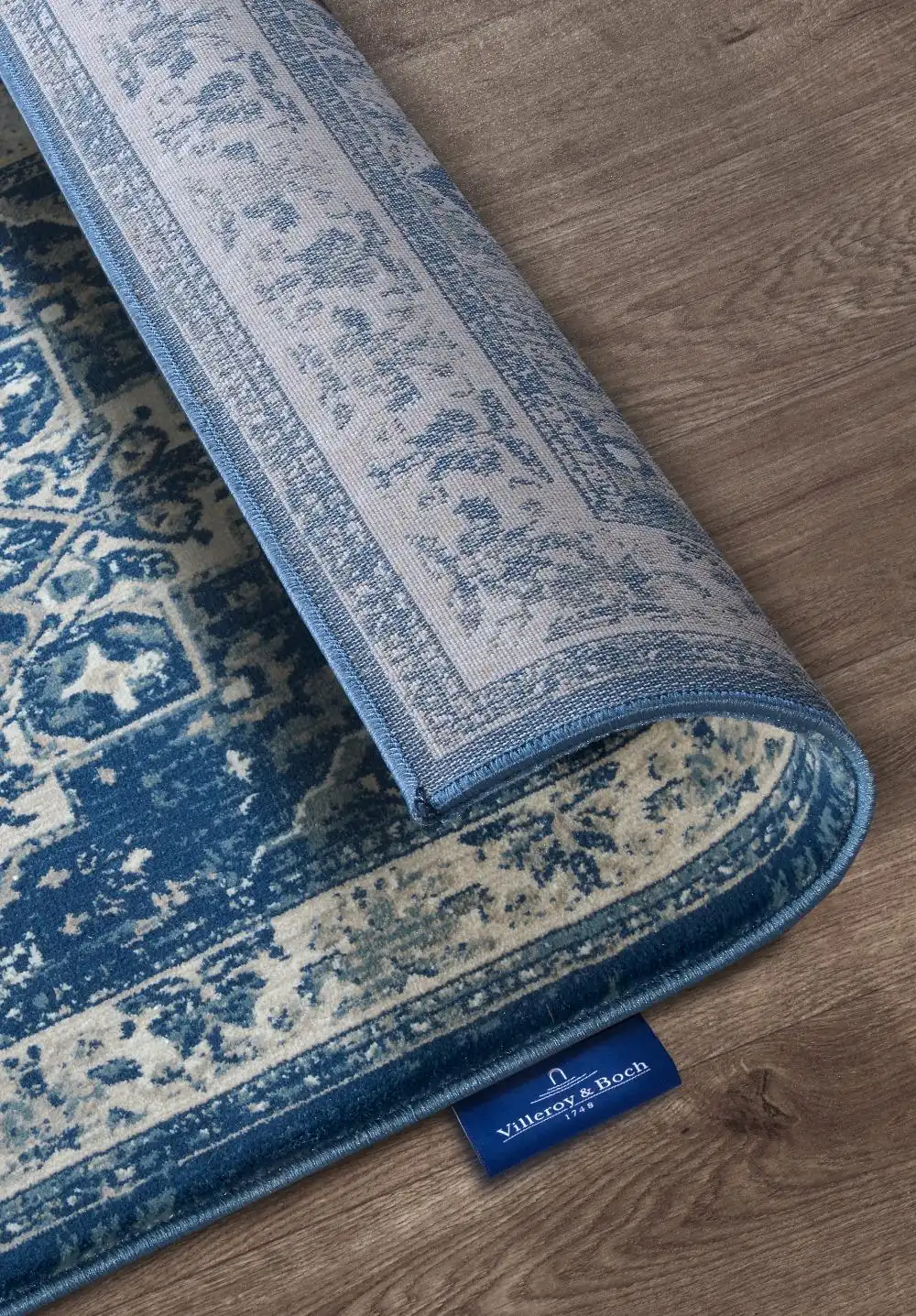 Kollektion 1869 106123 Blue Cream Rug - Image 6