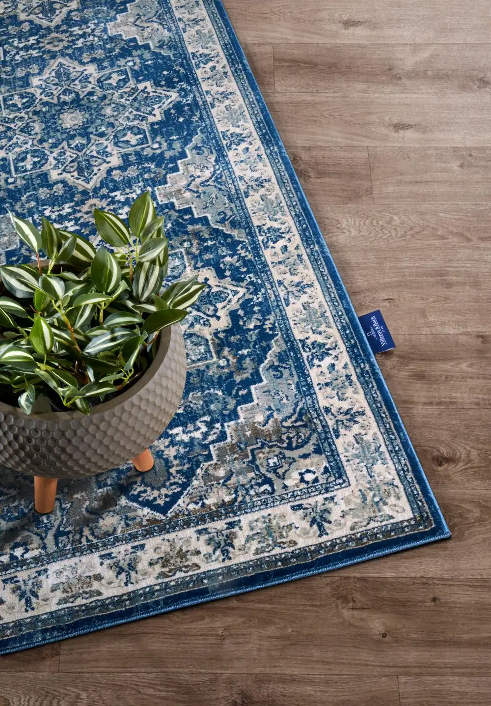 Kollektion 1869 106123 Blue Cream Rug - Image 8