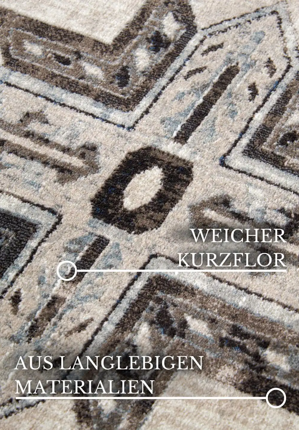 Kollektion 1869 106124 Brown Cream Rug - Image 3