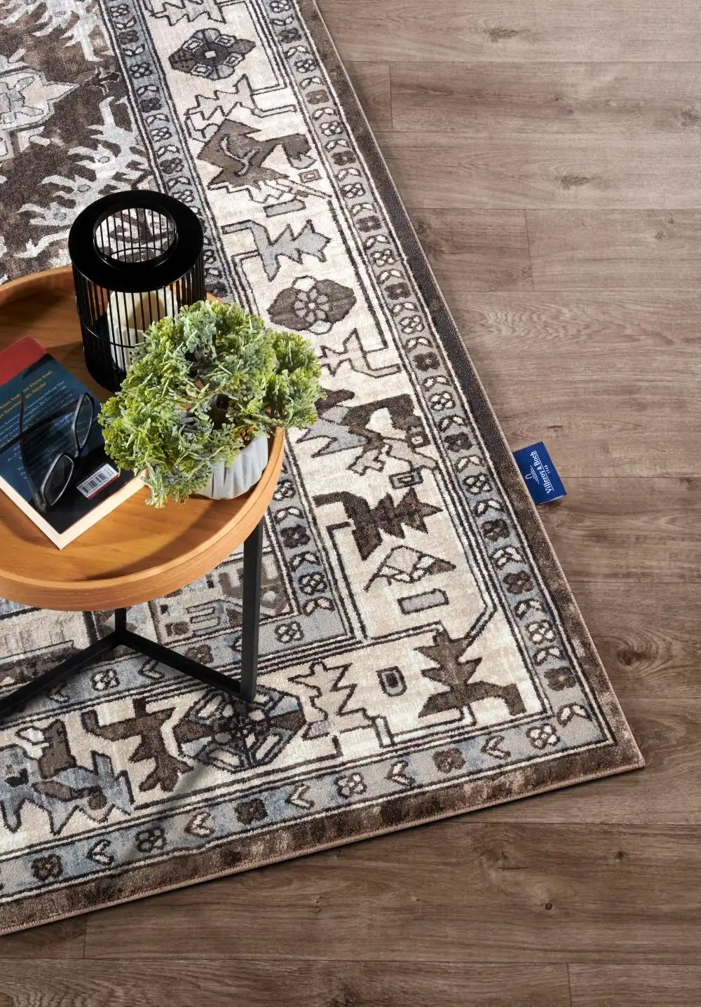 Kollektion 1869 106124 Brown Cream Rug - Image 6