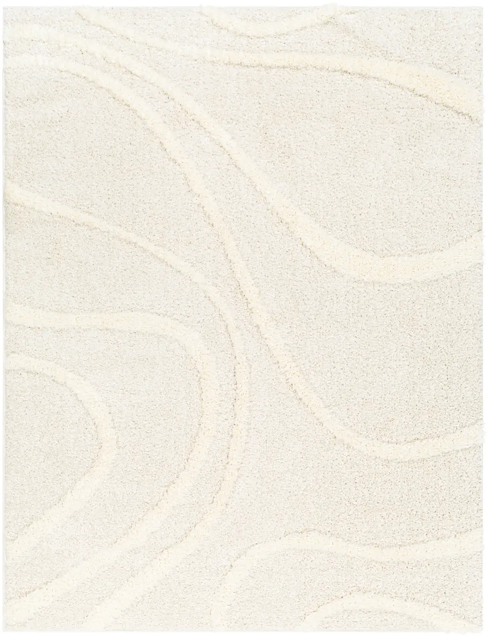 Kotira Shaggy Modern Plush Pile Beige Rug - Image 4