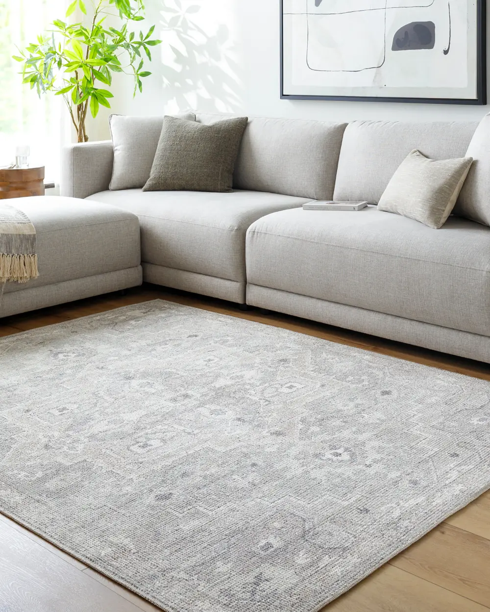 Elle Becki Owens X Livabliss Vintage Oriental Boho Camel/Dark Brown Rug - Image 10