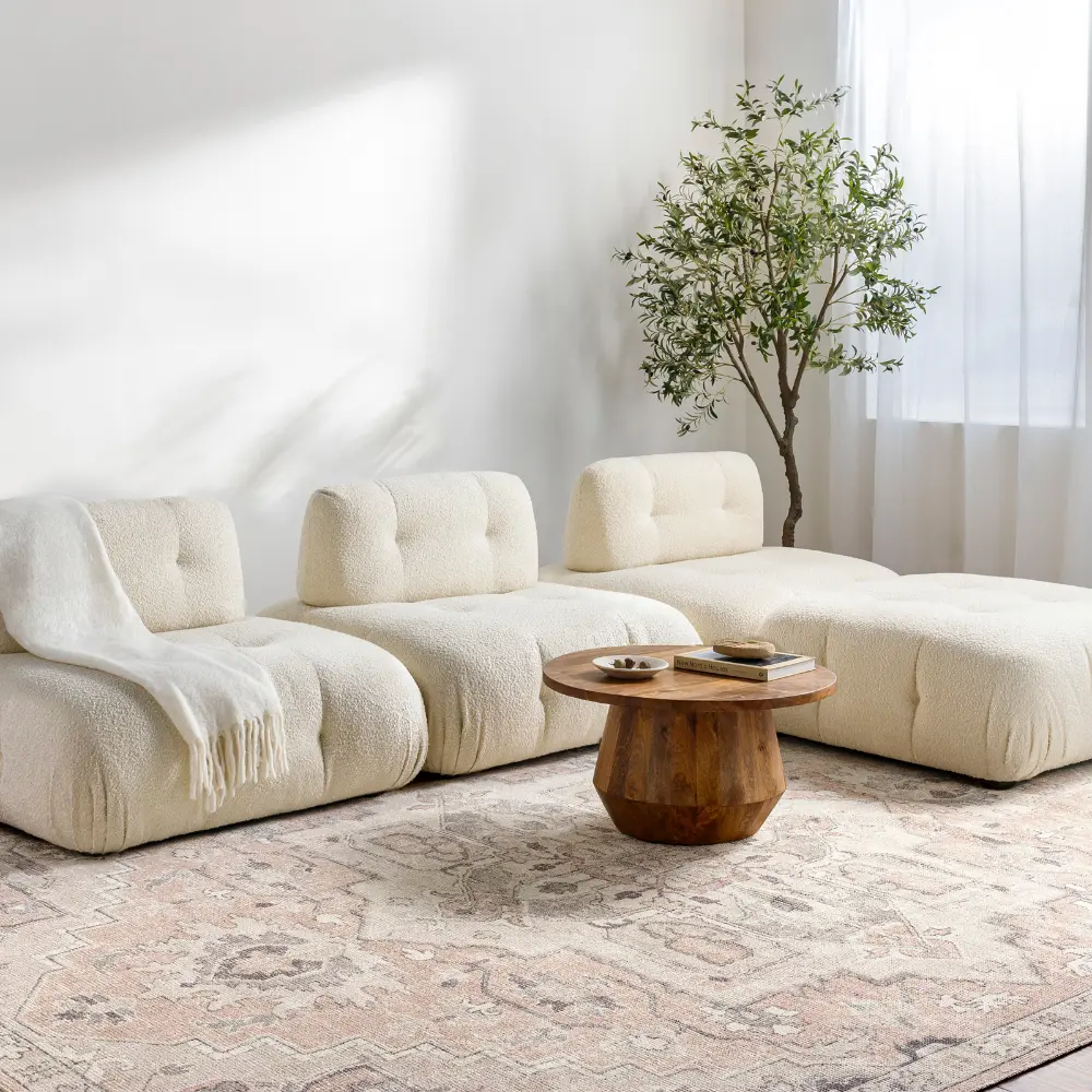 Elle Becki Owens X Livabliss Vintage Oriental Boho Salmon Rug - Image 2