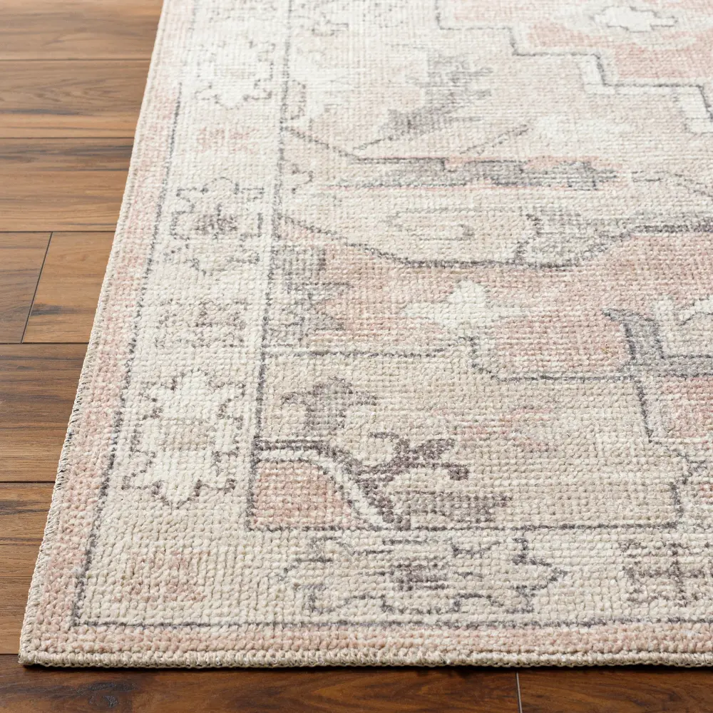 Elle Becki Owens X Livabliss Vintage Oriental Boho Salmon Rug - Image 3