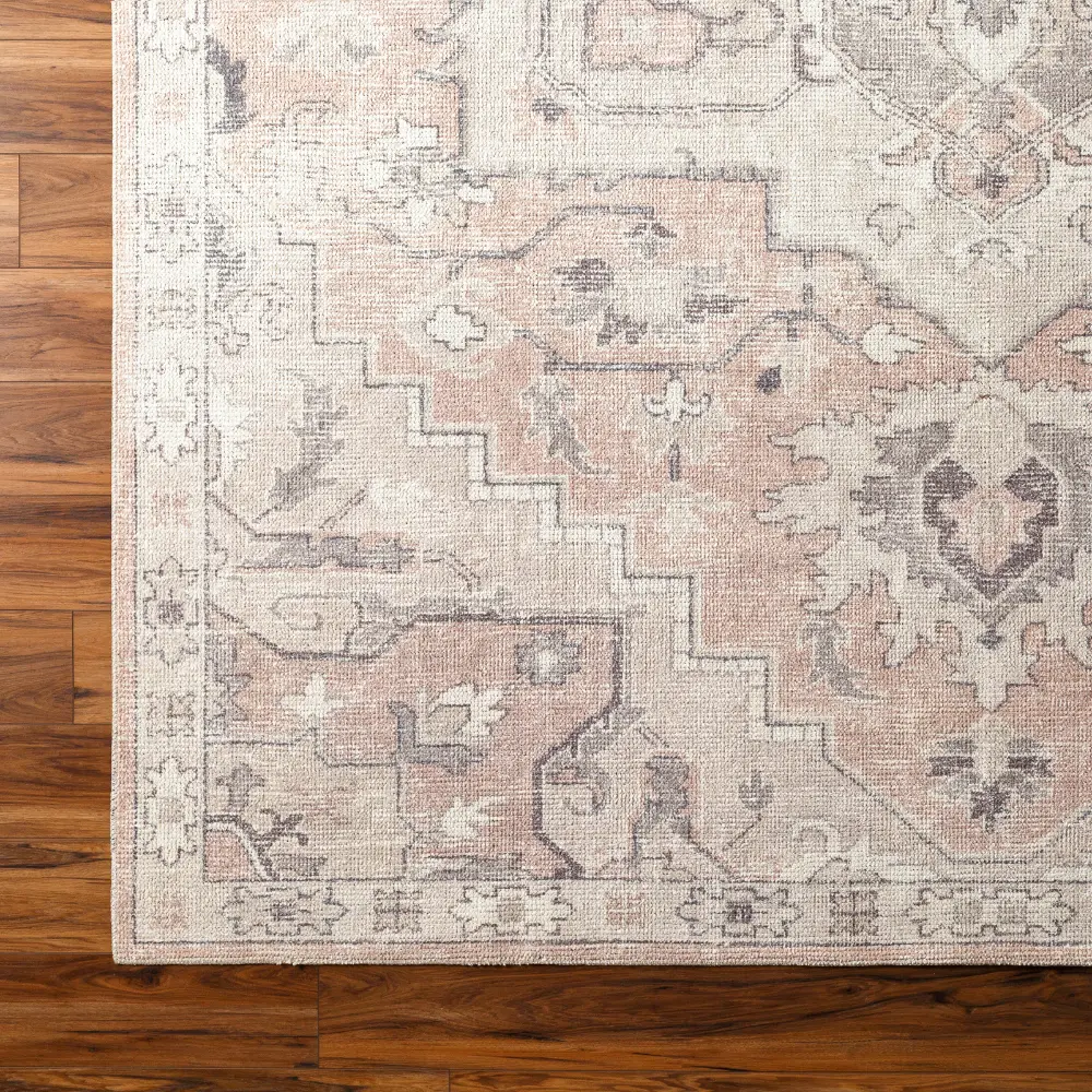 Elle Becki Owens X Livabliss Vintage Oriental Boho Salmon Rug - Image 4