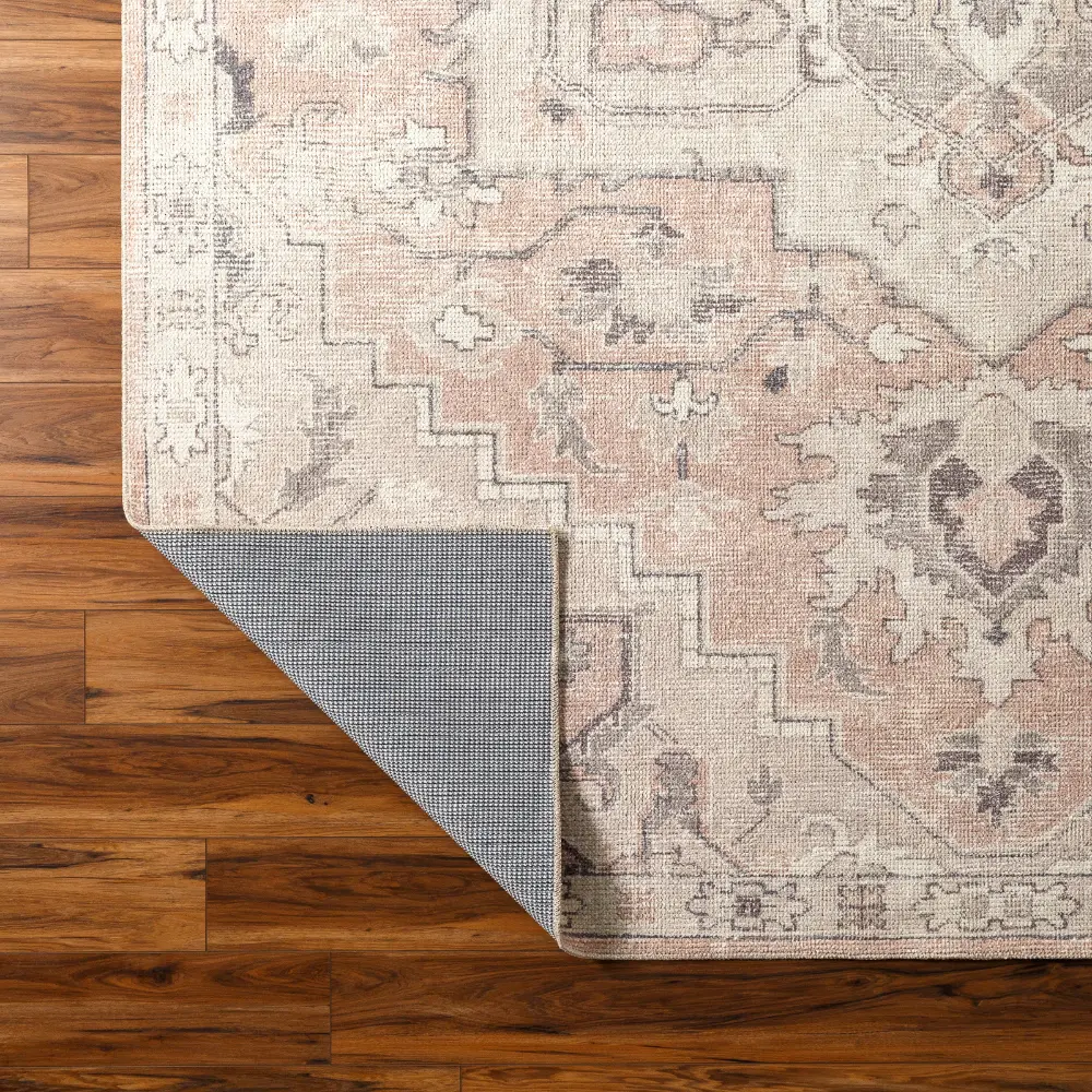 Elle Becki Owens X Livabliss Vintage Oriental Boho Salmon Rug - Image 6