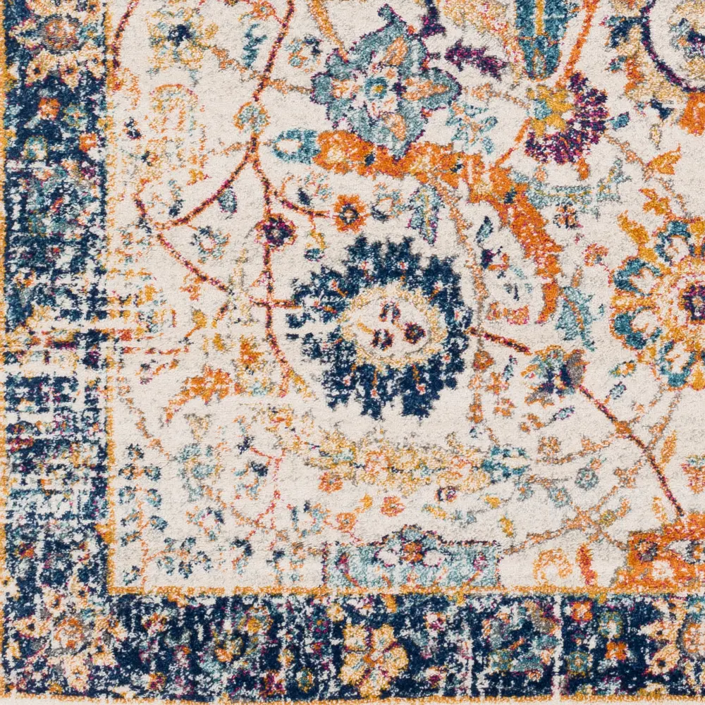 Kush Vintage Oriental Boho Blue/Beige Rug - Image 3