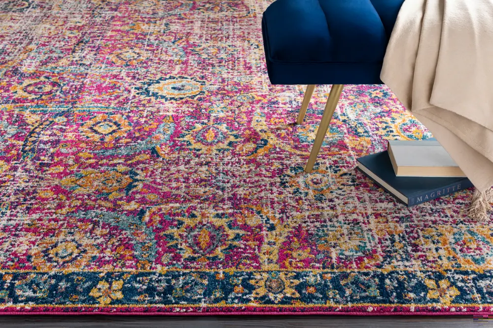 Kush Vintage Oriental Boho Burgundy Rug - Image 4
