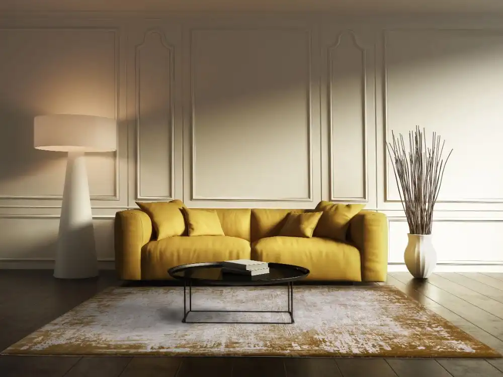 Kuza Border Gold Rug