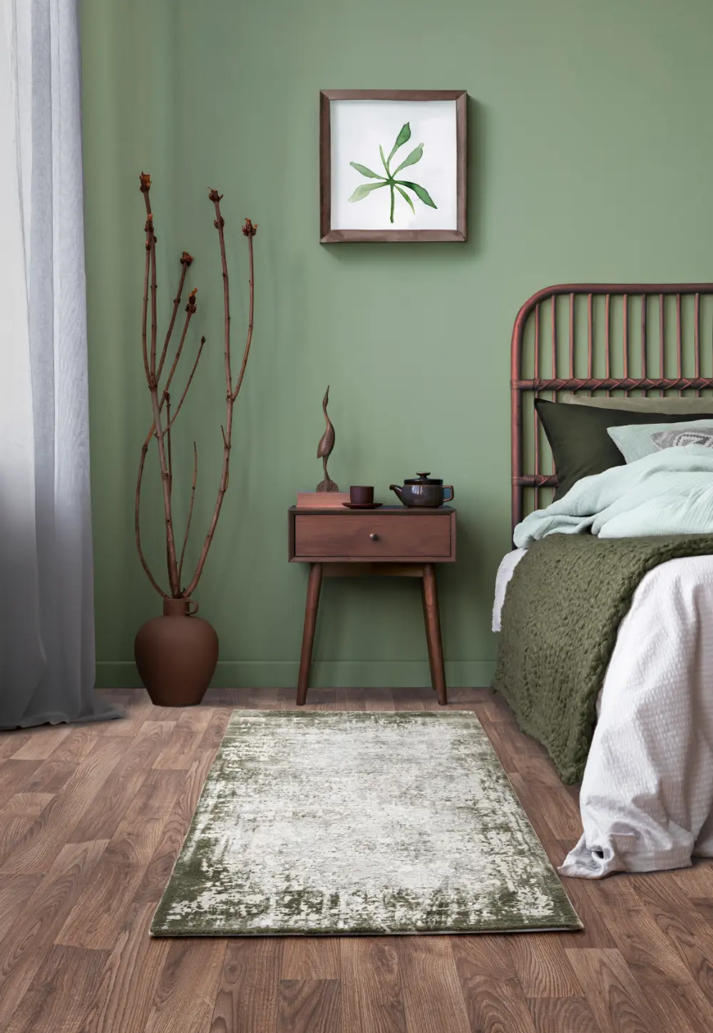 Kuza Border Green Rug - Image 3