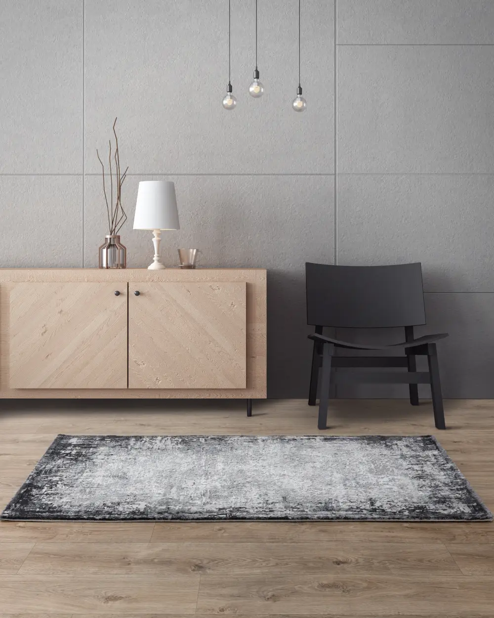 Kuza Border Grey Rug - Image 2