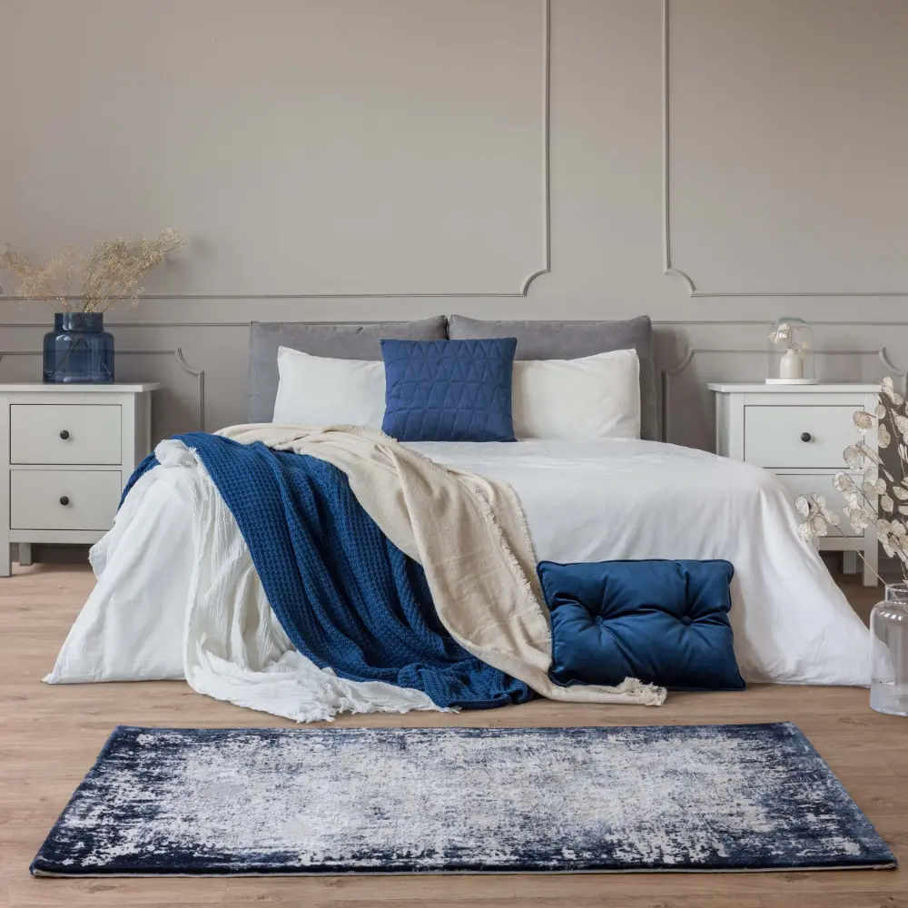Kuza Border Navy Rug - Image 4