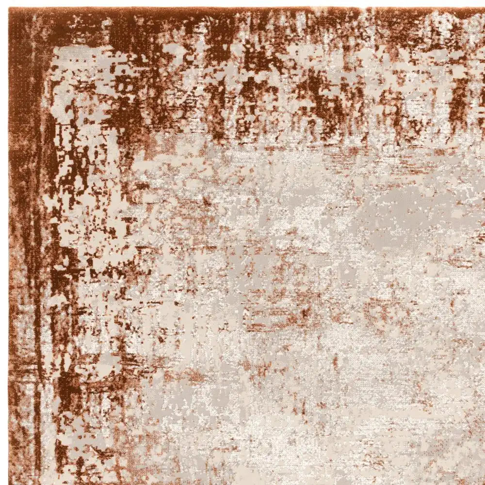 Kuza Border Terracotta Rug - Image 6