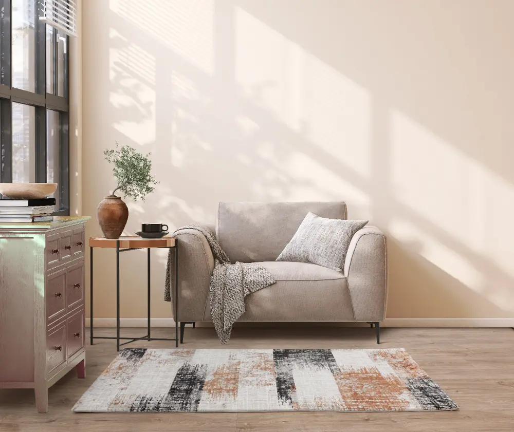Kuza Lines Terracotta Rug - Image 3