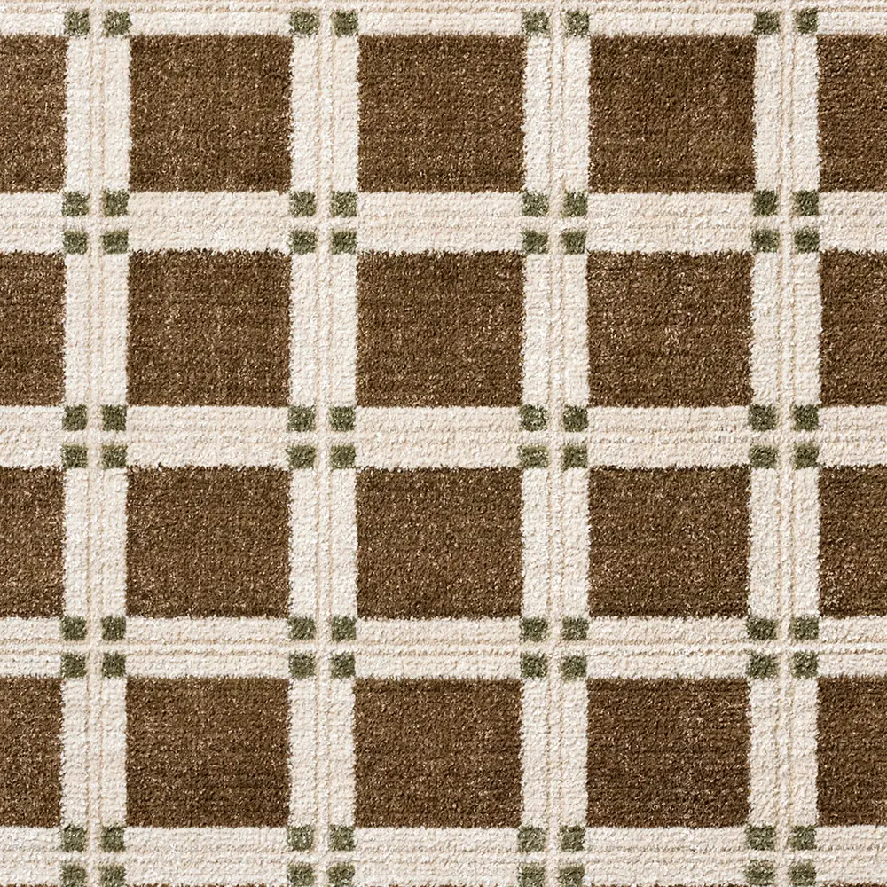 La Luna Modern Green Off-White Grey Brown Graphic Living Dining Bedroom Rug LUU2306 - Image 8