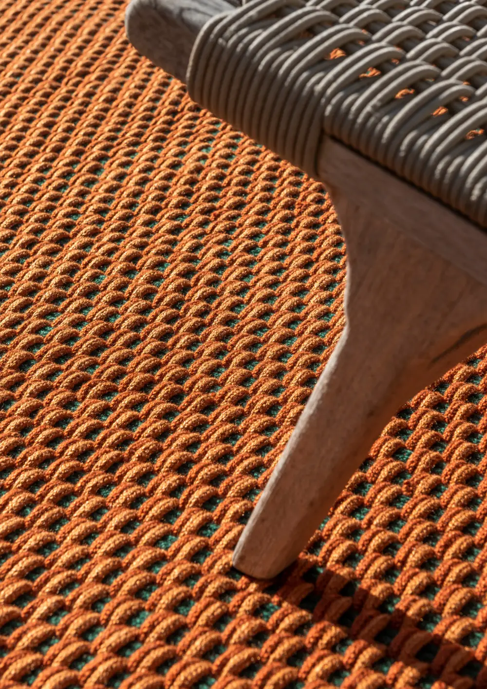 Lace Tri-colore Terra/Rust/Green outdoor 496903 Rug - Image 3