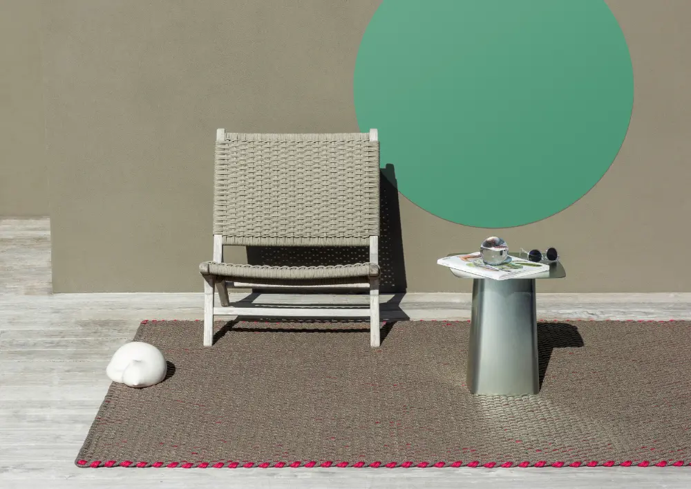 Lace Tri-colore Thyme/Grey/Pink outdoor 496904 Rug - Image 2