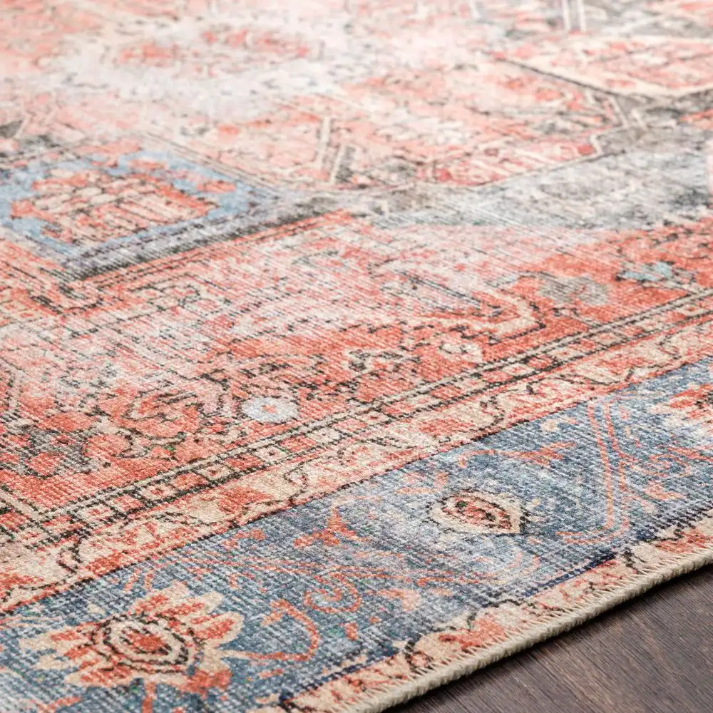 Lana Machine Washable Traditionnal Boho Brown/Tan/Ivory Rug - Image 7
