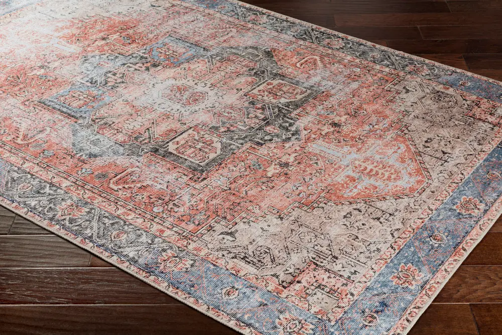 Lana Machine Washable Traditionnal Boho Brown/Tan/Ivory Rug - Image 12