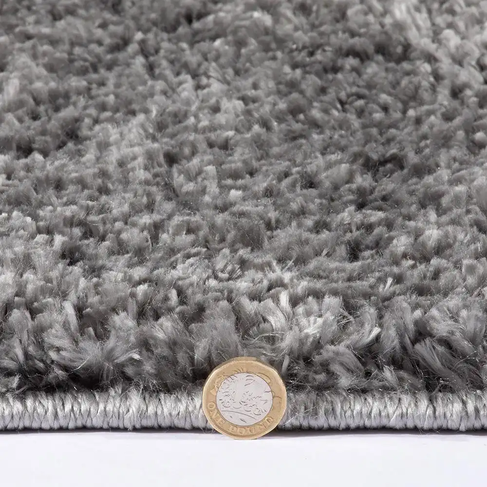 Larissa Shaggy Washable Charcoal Rug - Image 4