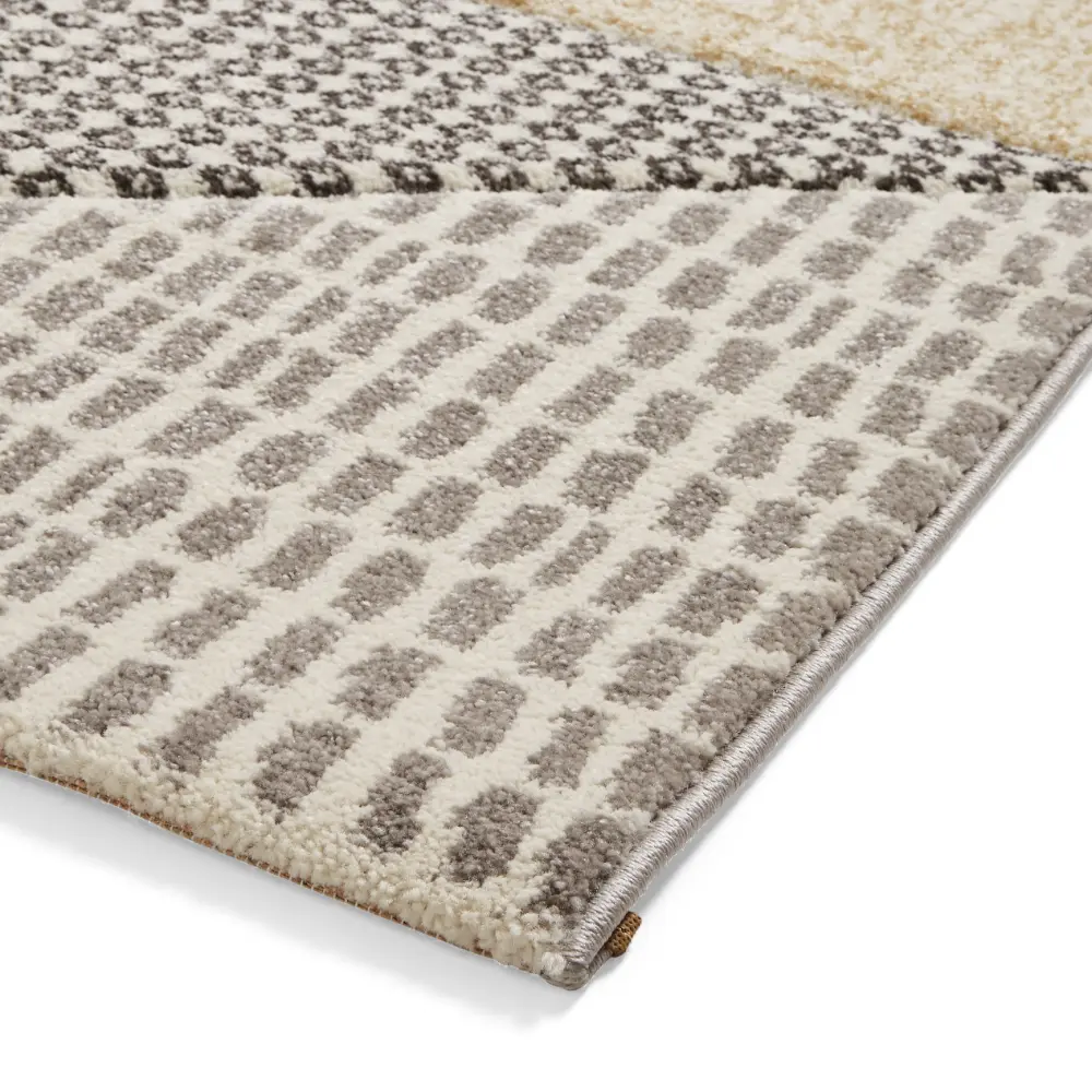 Catherine Lansfield Larsson Geo Ochre/Grey - Washable - Image 3