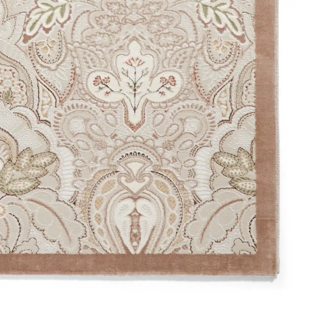 Laurence Llewelyn-Bowen Damask Bronze Rug - Image 6
