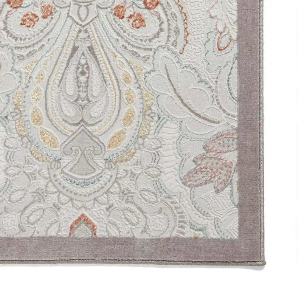Laurence Llewelyn-Bowen Damask Pearl Rug - Image 6