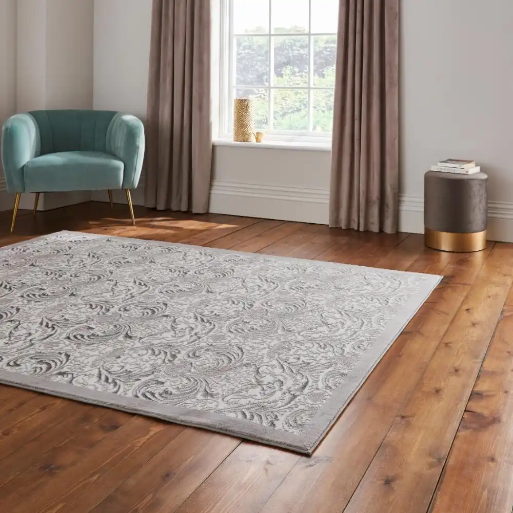 Laurence Llewelyn-Bowen Imperial Silver Rug - Image 2