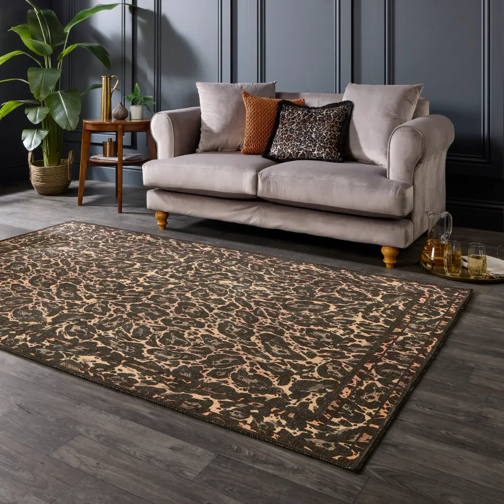 Laurence Llewelyn-Bowen Leopard Black/Orange - Image 2