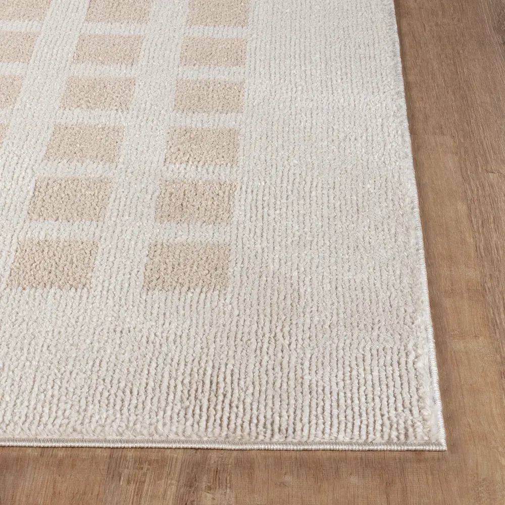 Laurine Machine Washable Modern Shaggy Beige Rug - Image 2
