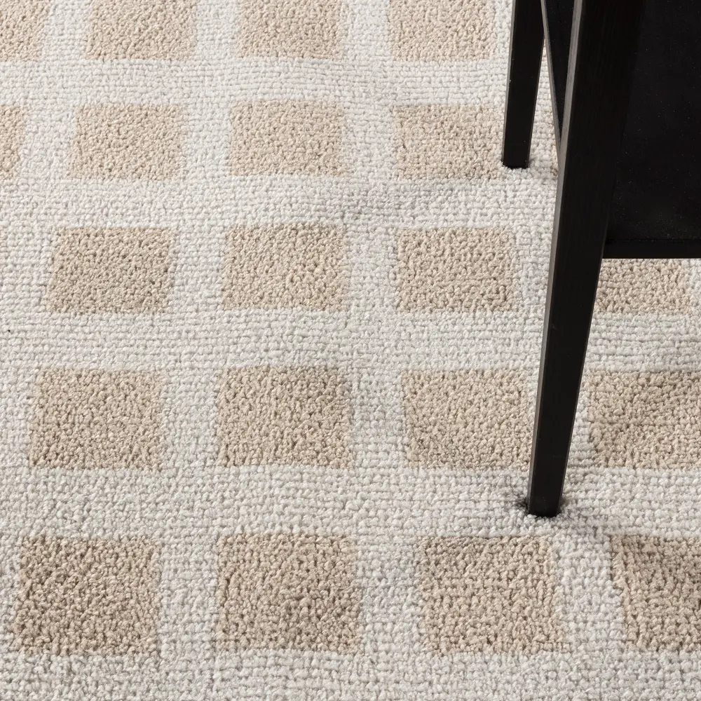 Laurine Machine Washable Modern Shaggy Beige Rug - Image 4
