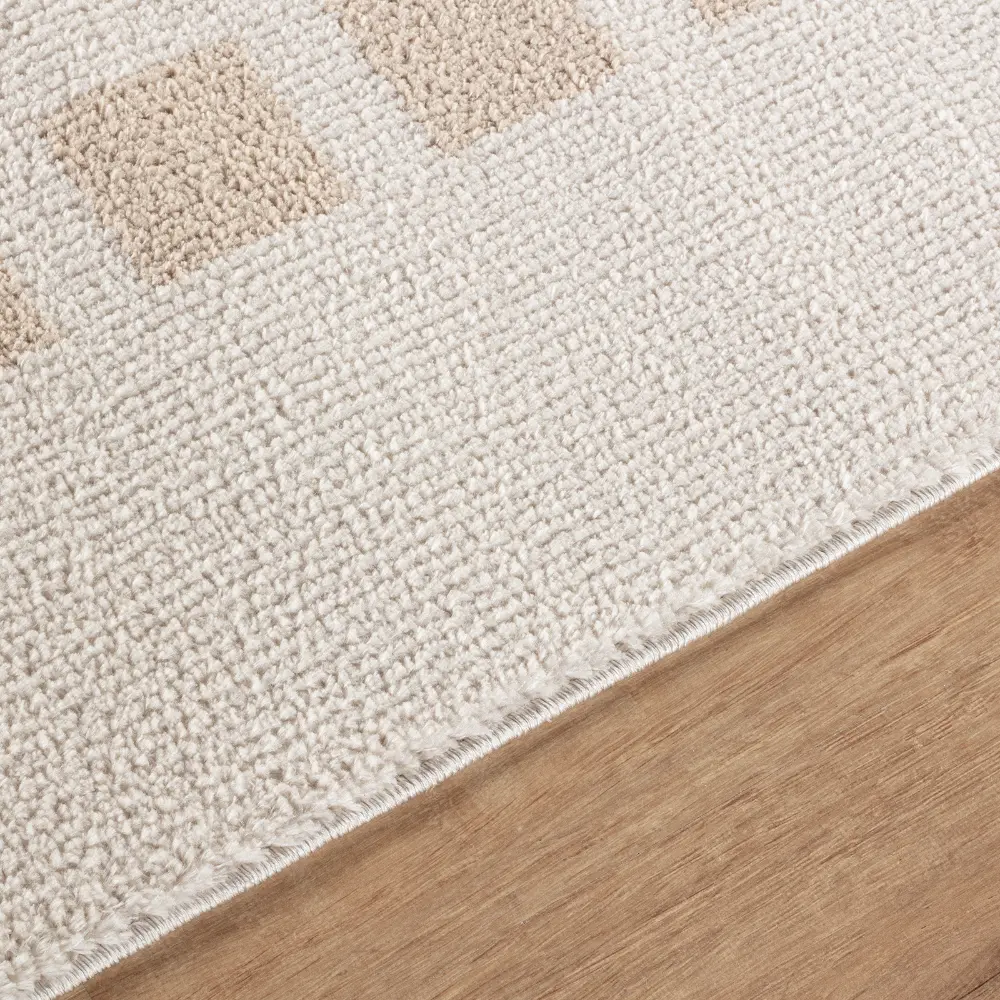 Laurine Machine Washable Modern Shaggy Beige Rug - Image 5
