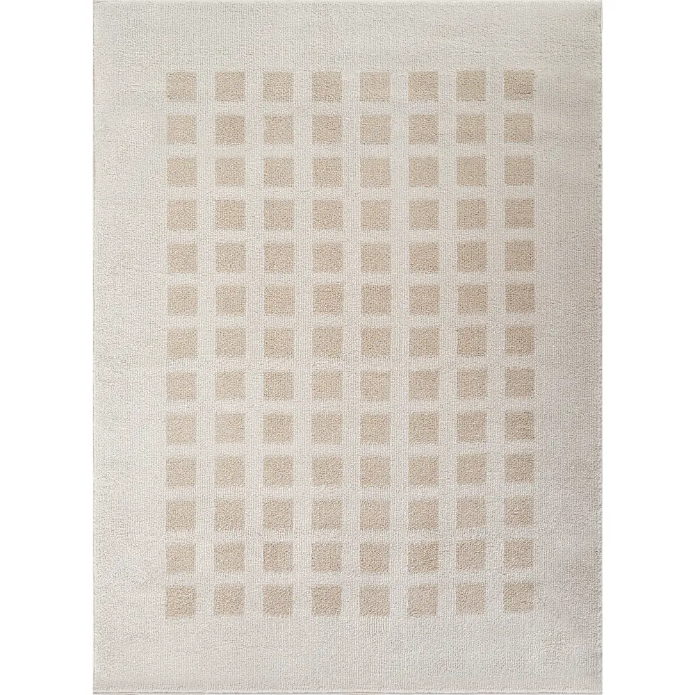 Laurine Machine Washable Modern Shaggy Beige Rug - Image 6