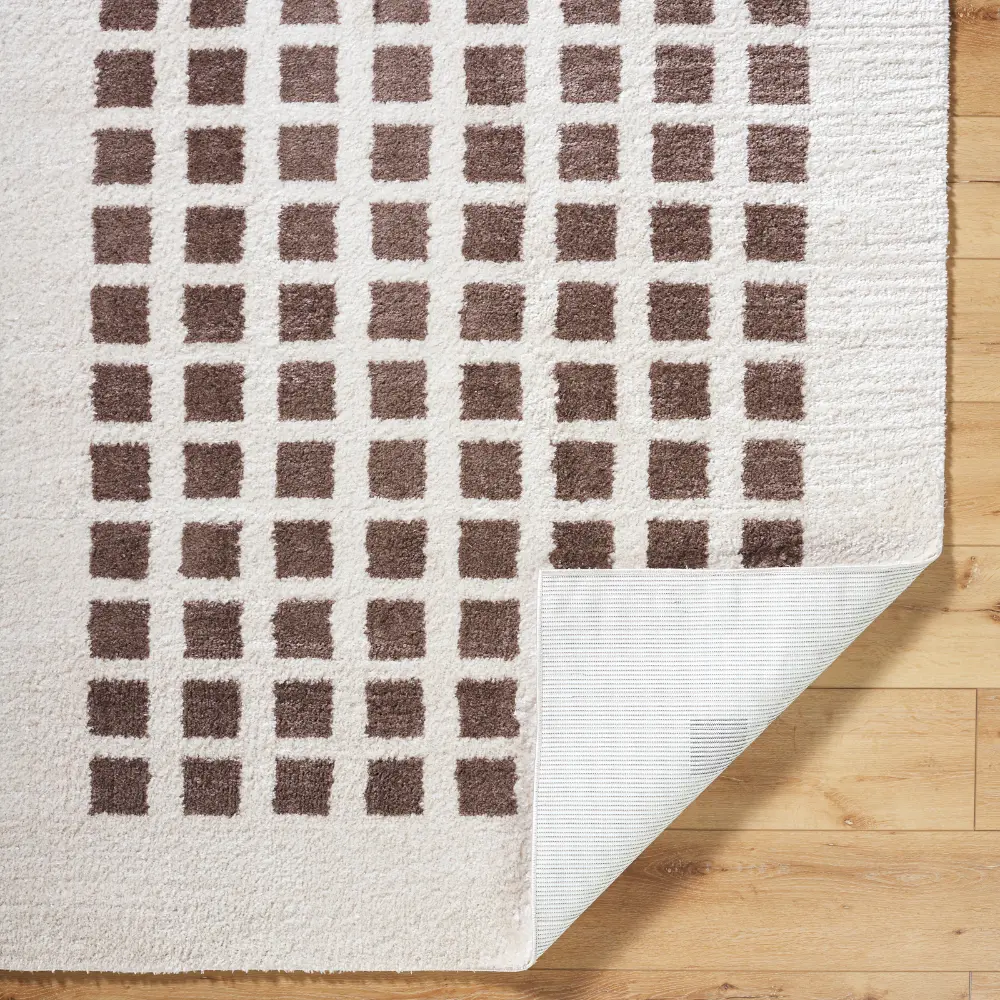 Laurine Machine Washable Modern Shaggy Dark Brown Rug - Image 2