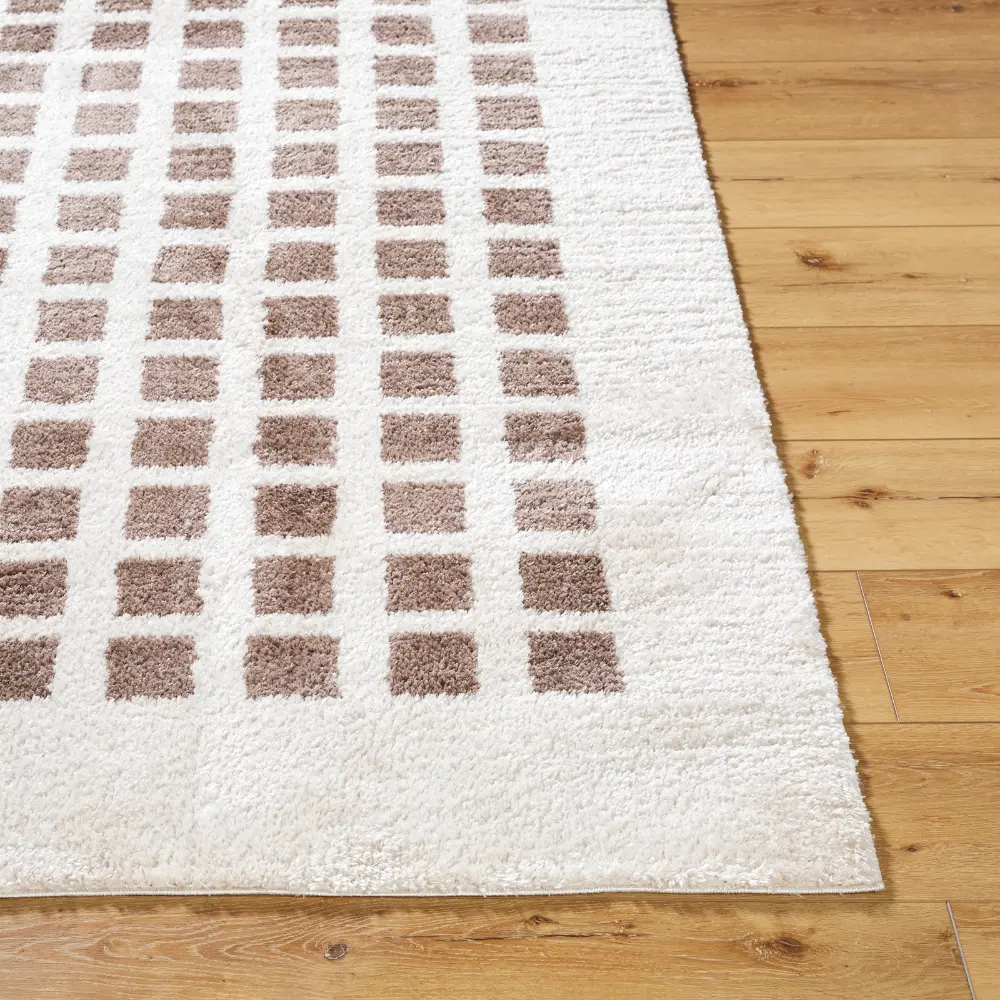 Laurine Machine Washable Modern Shaggy Dark Brown Rug - Image 3