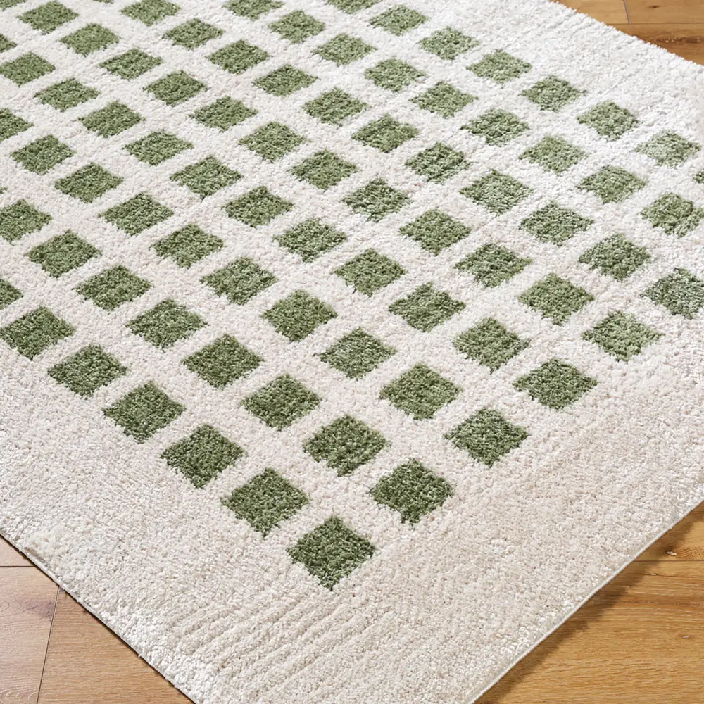 Laurine Machine Washable Modern Shaggy Grass Green Rug - Image 4