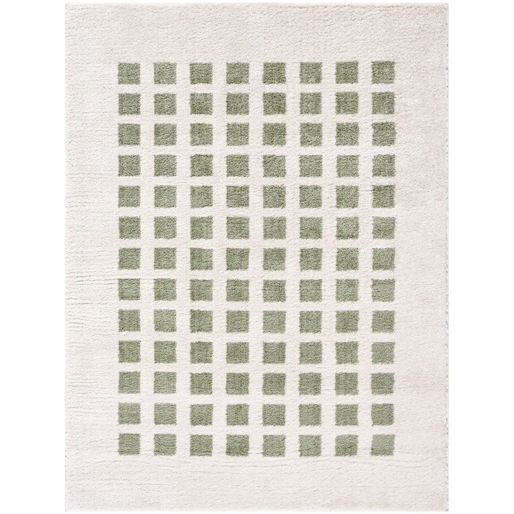Laurine Machine Washable Modern Shaggy Grass Green Rug - Image 5