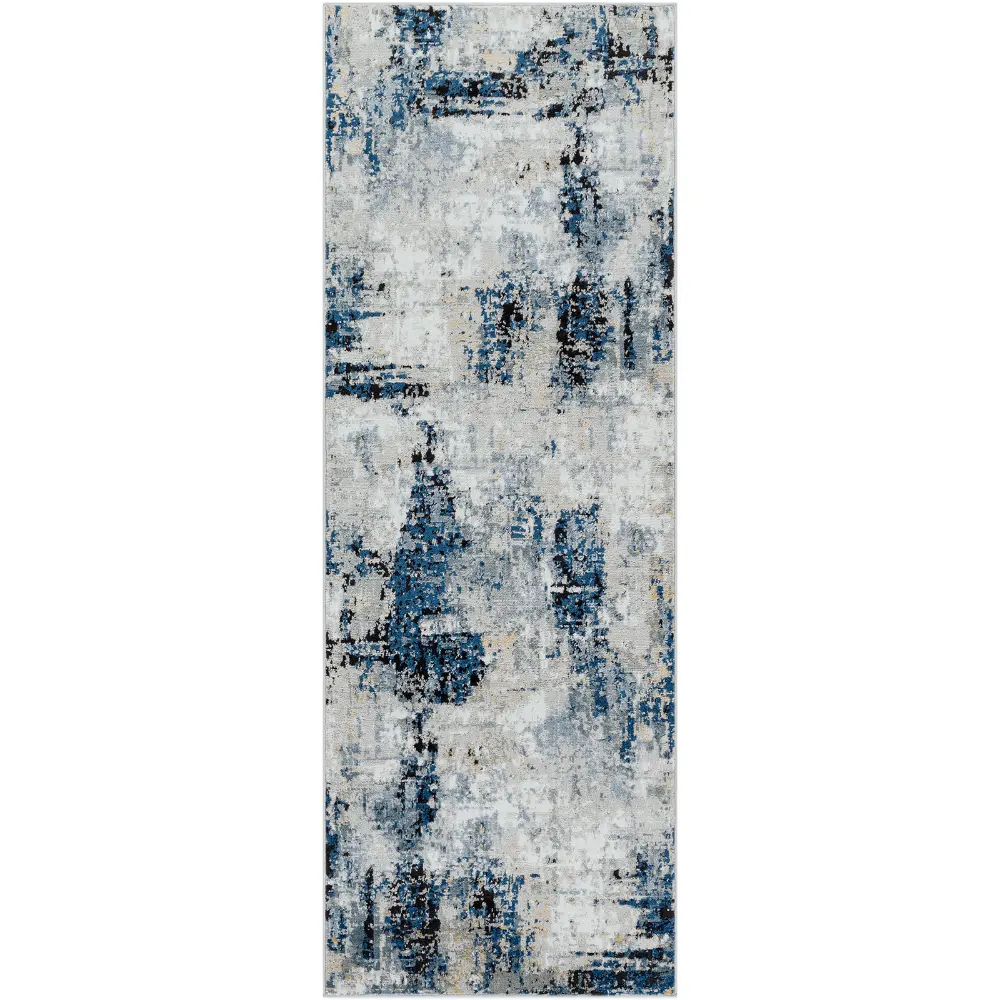 Lena Abstract Modern Marble Denim Rug - Image 10