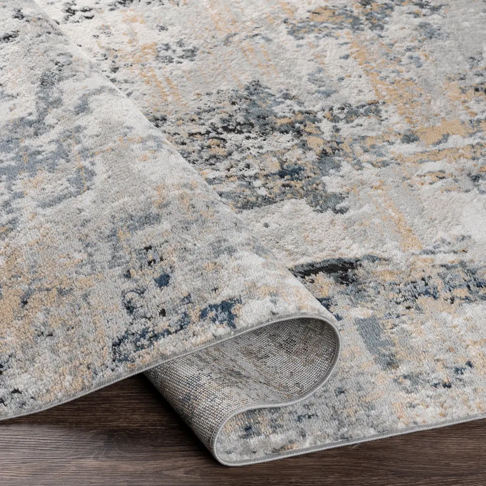 Lena Abstract Modern Marble Medium Grey Rug - Image 2