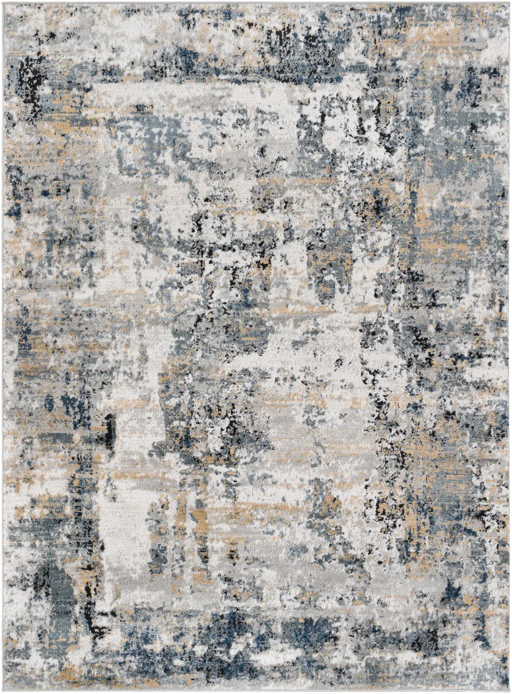 Lena Abstract Modern Marble Medium Grey Rug - Image 6