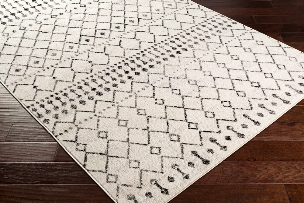 Leonor Berber Geometric Light Grey Rug - Image 11