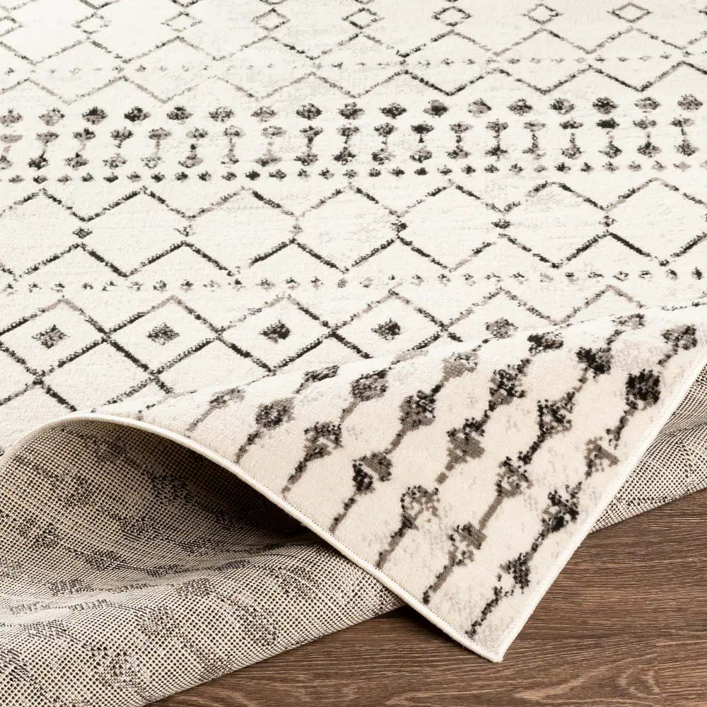 Leonor Berber Geometric Light Grey Rug - Image 2