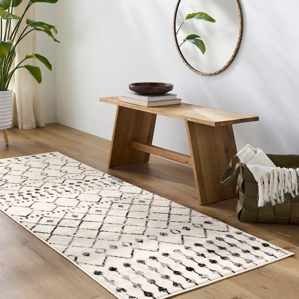 Leonor Berber Geometric Light Grey Rug - Image 8