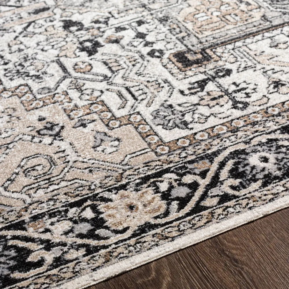 Liana Machine Washable Oriental Boho Beige Rug - Image 6